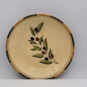 Clay Art Tuscan Olive‎ Hand Painted Serving Bowl 8.5